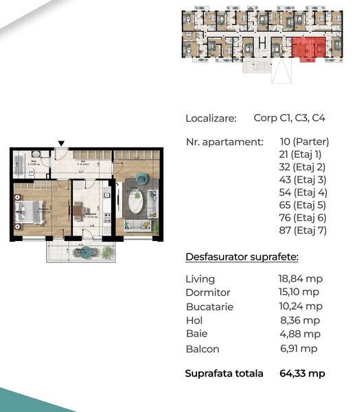 Ilfov decomandat 2cam spatios, aproape metrou Berceni-pret promotional!
